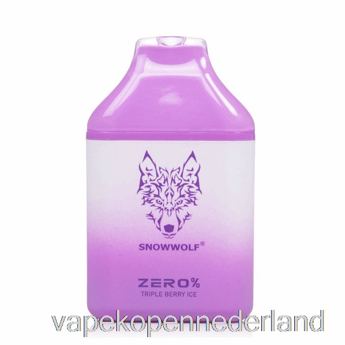 Elektronische Sigaret Vape Sneeuwwolf Nul 5500 0% Nicotinevrij Wegwerp Triple Berry-ijs